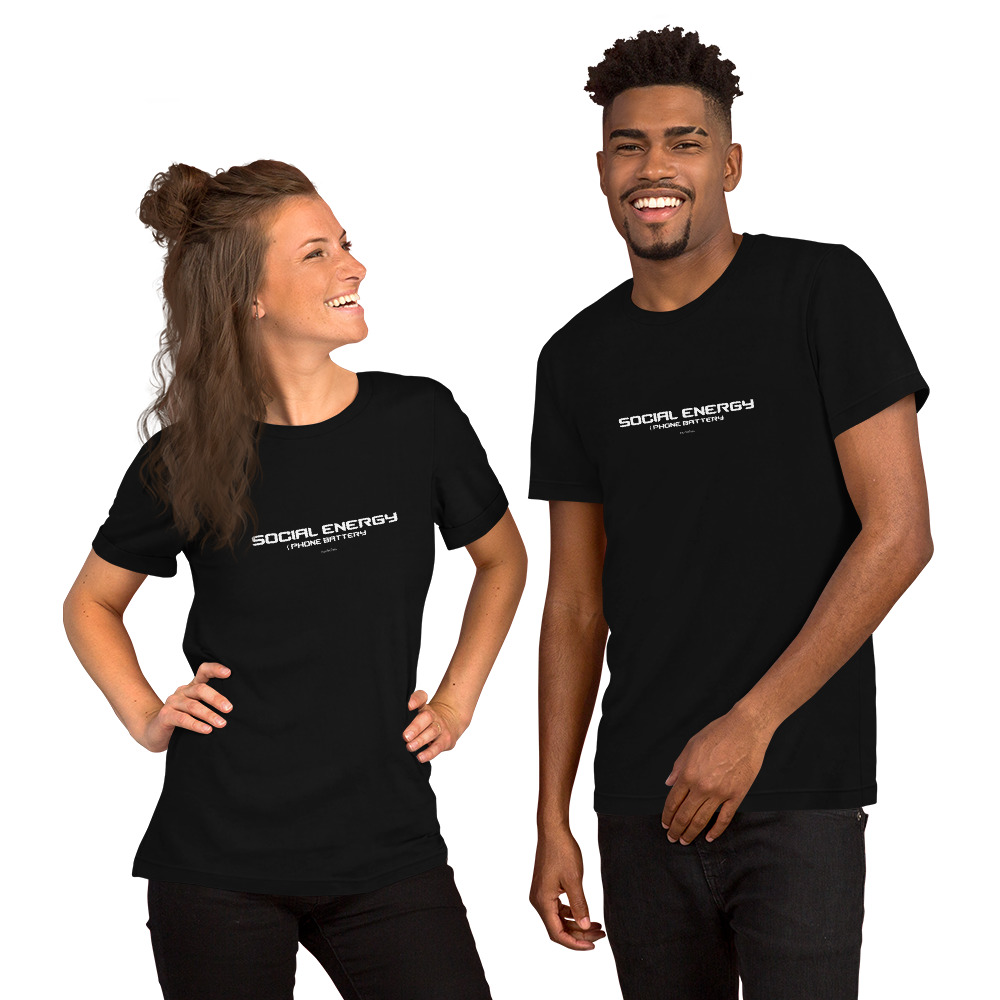 T-shirt: SOCIAL ENERGY - < PHONE BATTERY